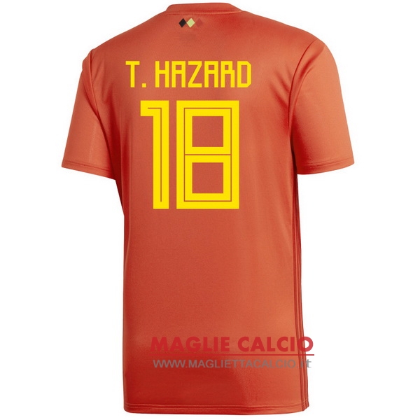 nuova maglietta belgio 2018 t.hazard 18 prima